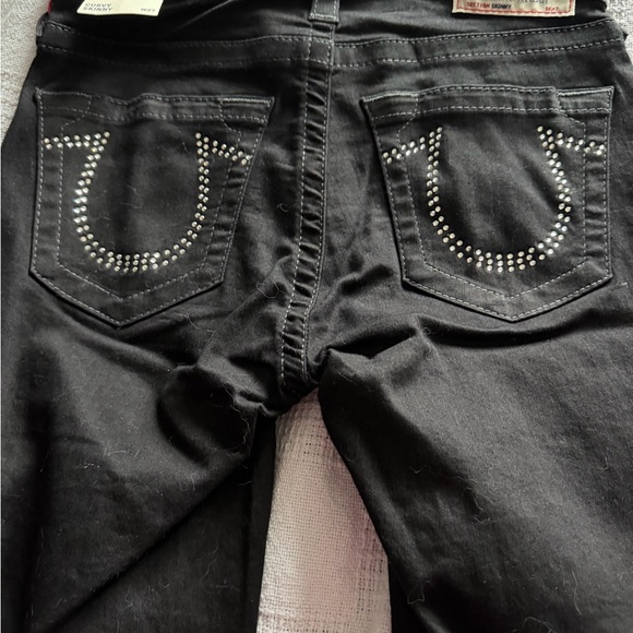 True Religion Black Jeans with Silver embellished Studs